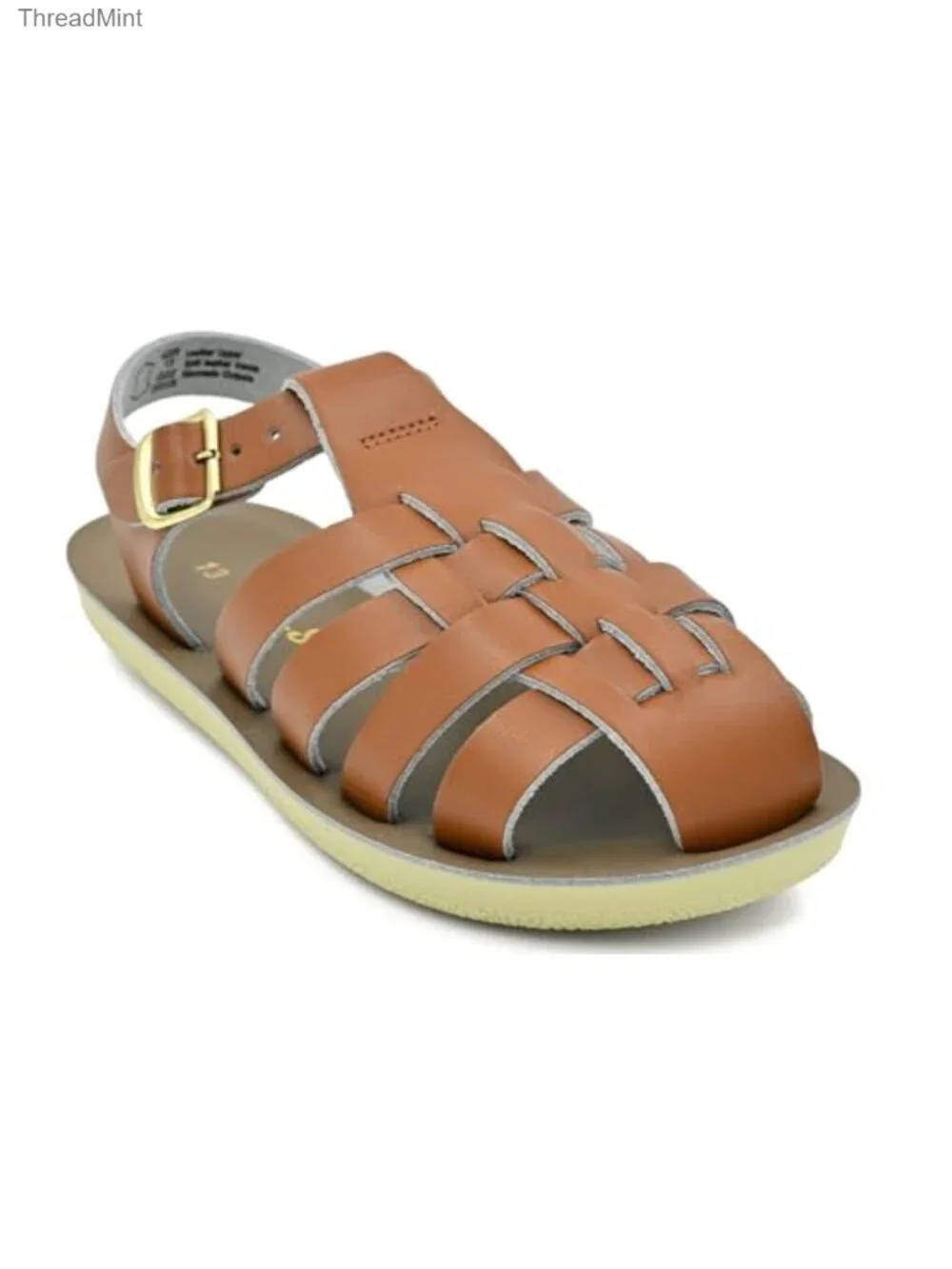 Toddler Leather Sandals Water-Friendly Buckle Closure